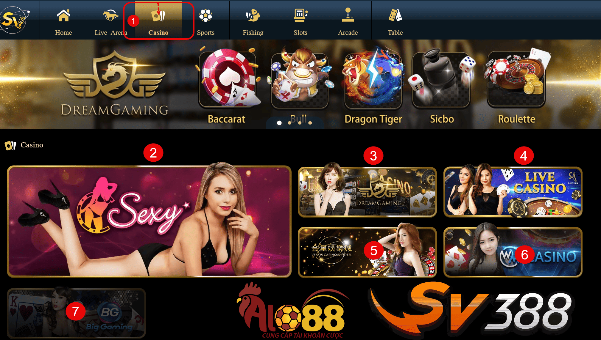 Cac buoc tham gia cuoc sanh casino tai SV388